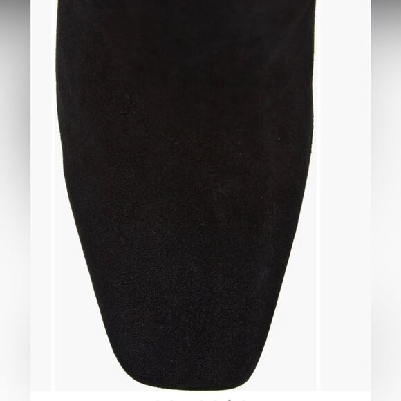 Womens Sam Edelman Lani Square Toe Chelsea Boots in Black Suede NWOB - Picture 5 of 10